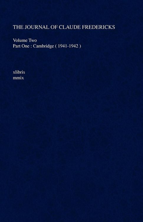 Produktbild: The Journal of Claude Fredericks