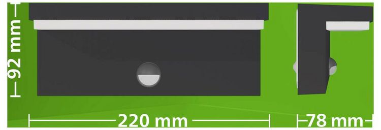 Produktbild: Philips LED Bustan 8720169257399 LED-Au&szlig;enwandleuchte mit Bewegungsmelder LED 3.8 W Anthrazit