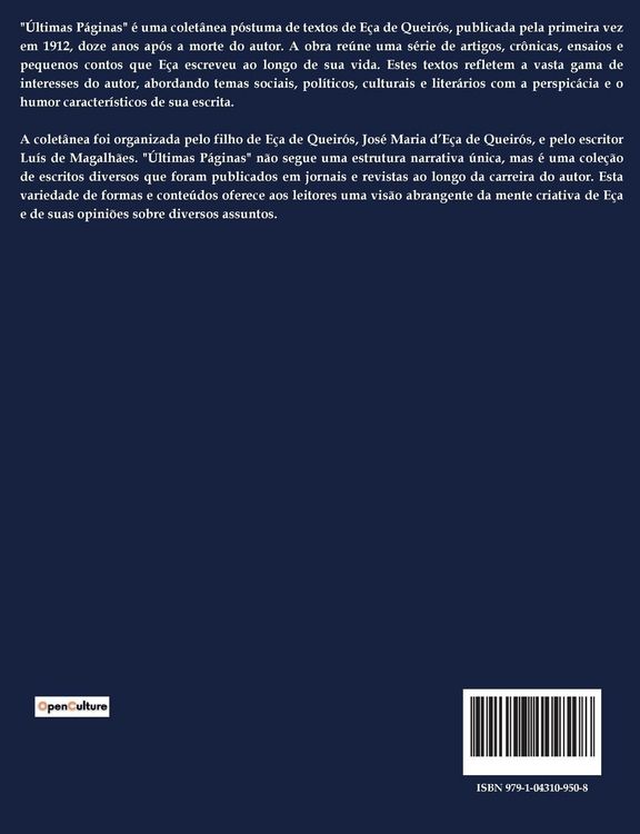 Produktbild: &Uacute;ltimas P&aacute;ginas