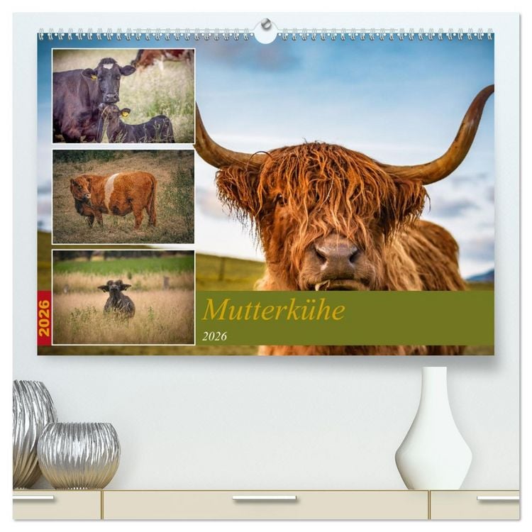 Produktbild: Mutterk&uuml;he (hochwertiger Premium Wandkalender 2026 DIN A2 quer), Kunstdruck in Hochglanz