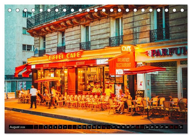 Produktbild: Paris Bistros (Tischkalender 2026 DIN A5 quer), CALVENDO Monatskalender