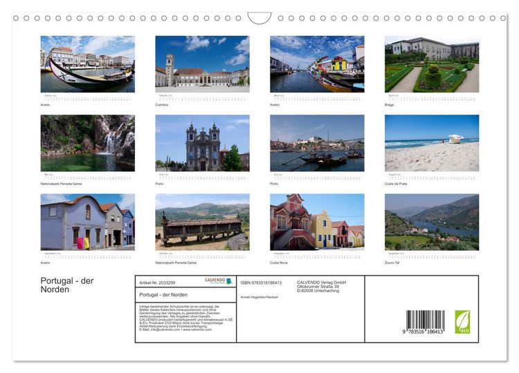 Produktbild: Portugal - der Norden (Wandkalender 2026 DIN A3 quer), CALVENDO Monatskalender