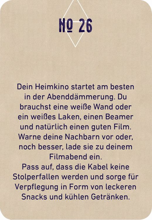 Fernweh Micro-Abenteuer für zu Hause