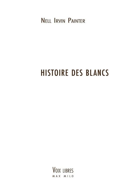 Produktbild: Histoire des Blancs