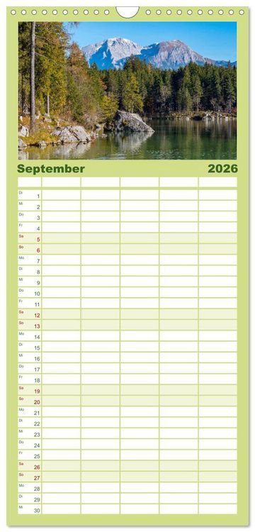 Produktbild: Familienplaner 2026 - Rund um den Hintersee und Zauberwald mit 5 Spalten (Wandkalender, 21 x 45 cm) CALVENDO