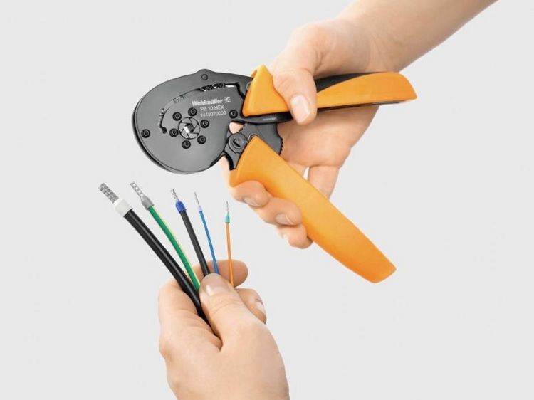 Produktbild: Weidm&uuml;ller PZ 10 HEX 1445070000 Crimpzange Aderendh&uuml;lsen 0.25 bis 10mm&sup2;