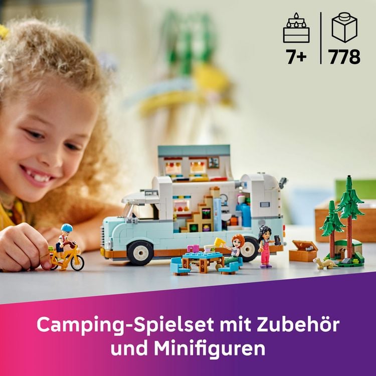 Produktbild: LEGO Friends Wohnmobil, Spielzeug mit Wohnwagen, Geschenkidee 42663