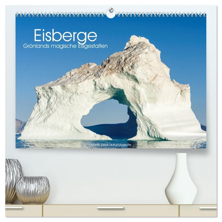 Produktbild: Eisberge - Gr&ouml;nlands magische Eisgestalten (hochwertiger Premium Wandkalender 2026 DIN A2 quer), Kunstdruck in Hochglanz