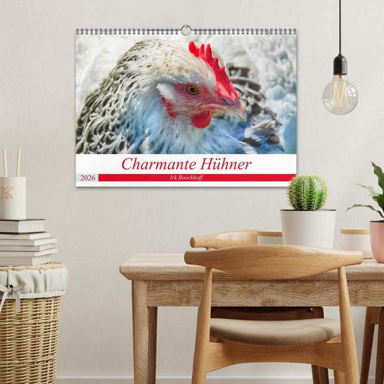 Produktbild: Charmante H&uuml;hner (Wandkalender 2026 DIN A3 quer), CALVENDO Monatskalender