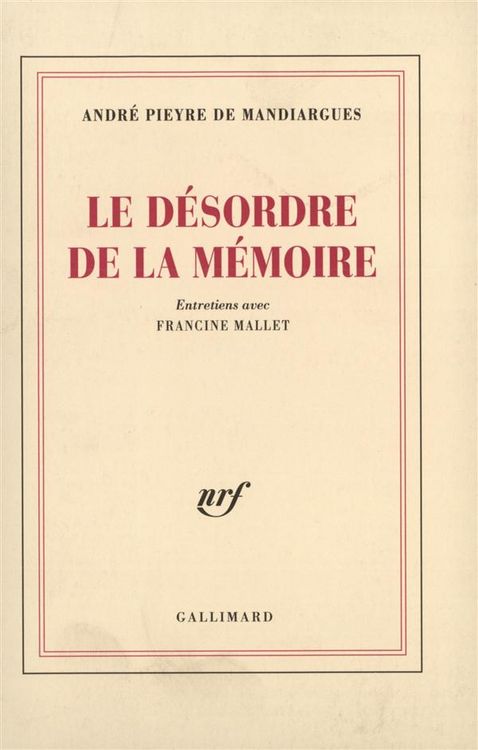 Produktbild: Le désordre de la mémoire