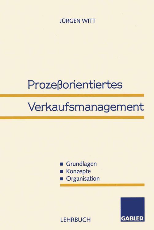 Produktbild: Proze&szlig;orientiertes Verkaufsmanagement