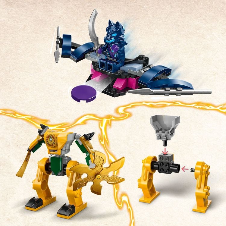 LEGO NINJAGO 71804 Arins Battle Mech, Ninja-Spielzeug mit Actionfiguren