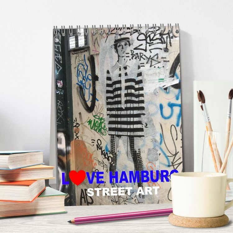 Produktbild: LOVE HAMBURG - STREET ART (Tischkalender 2026 DIN A5 hoch), CALVENDO Monatskalender
