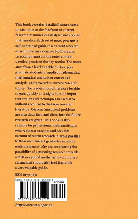Produktbild: The Graduate Student's Guide to Numerical Analysis '98