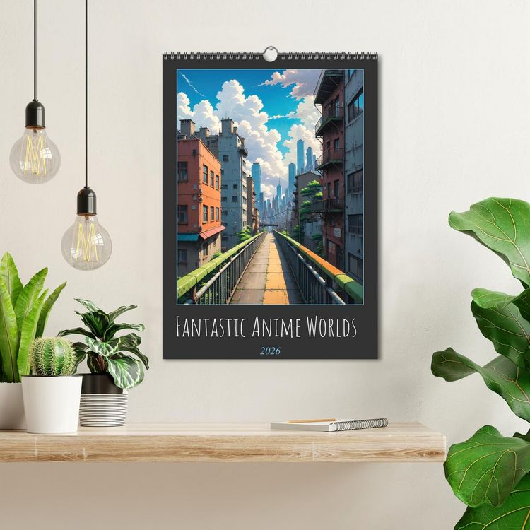 Produktbild: Fantastic Anime Worlds (Wall Calendar 2026 DIN A3 portrait), CALVENDO 12 Month Wall Calendar