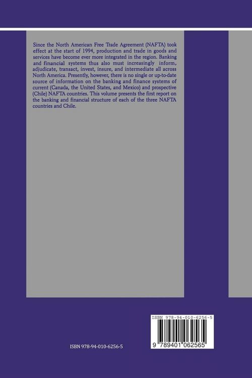 Produktbild: The Banking and Financial Structure in the Nafta Countries and Chile