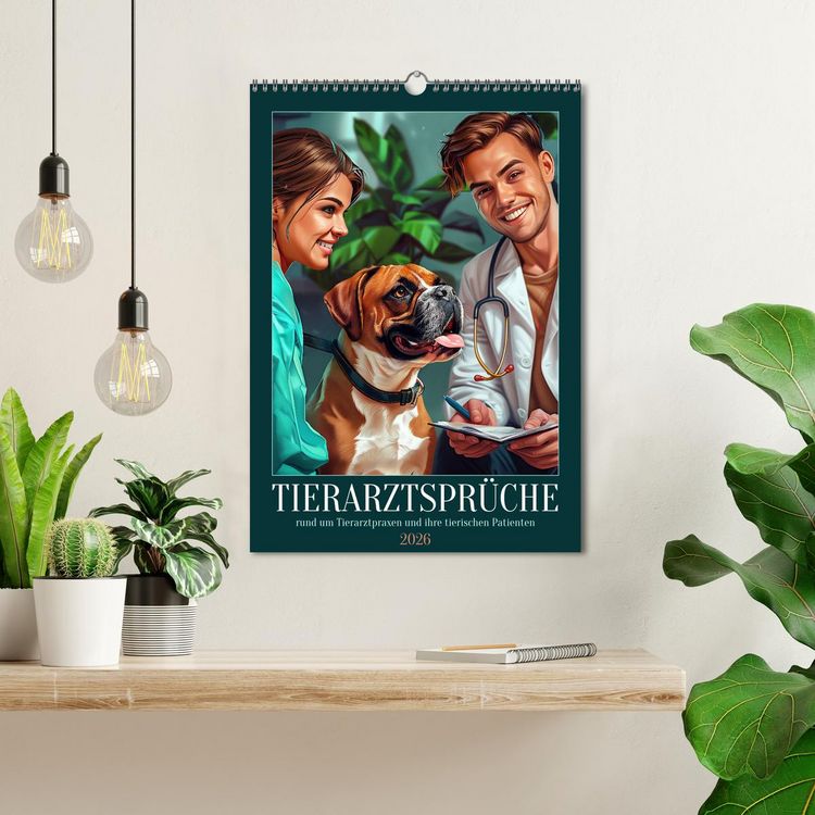 Produktbild: Tierarztspr&uuml;che (Wandkalender 2026 DIN A3 hoch), CALVENDO Monatskalender