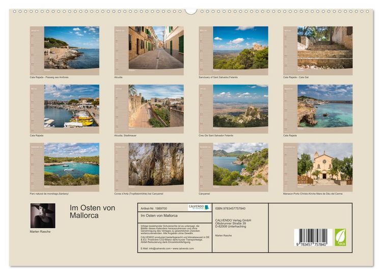 Produktbild: Im Osten von Mallorca (hochwertiger Premium Wandkalender 2026 DIN A2 quer), Kunstdruck in Hochglanz