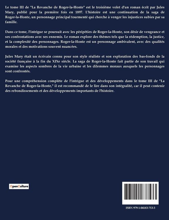 Produktbild: La Revanche De Roger-La-Honte