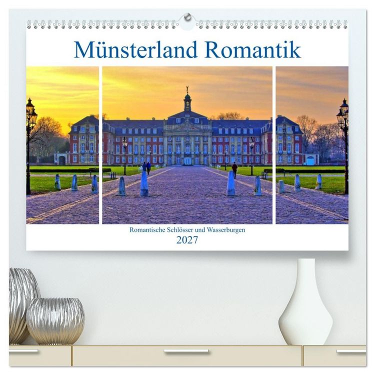 Produktbild: M&uuml;nsterland Romantik - Romantische Schl&ouml;sser und Wasserburgen (hochwertiger Premium Wandkalender 2027 DIN A2 quer), Kunstdruck in Hochglanz