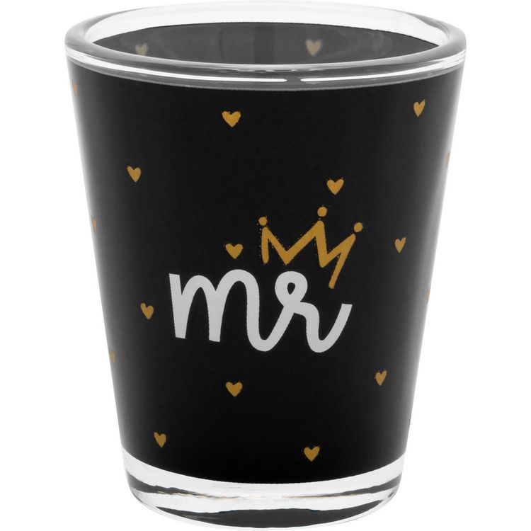 Produktbild: Schnapsglas-Set Motiv "Hochzeit Mr. & Mrs."