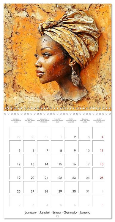 Produktbild: Artistic African Grace (Wall Calendar 2026 12 &times; 12 Inch) CALVENDO 12 Month Wall Calendar