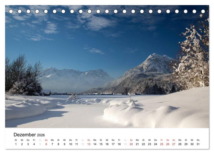 Produktbild: Zugspitz-Impressionen (Tischkalender 2026 DIN A5 quer), CALVENDO Monatskalender