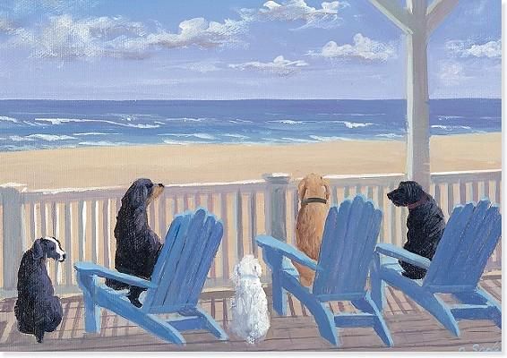 Produktbild: Dogs on Deck Chairs Note Cards