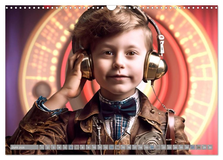 Produktbild: Starke Jungen - Steampunk Welten (Wandkalender 2026 DIN A3 quer), CALVENDO Monatskalender