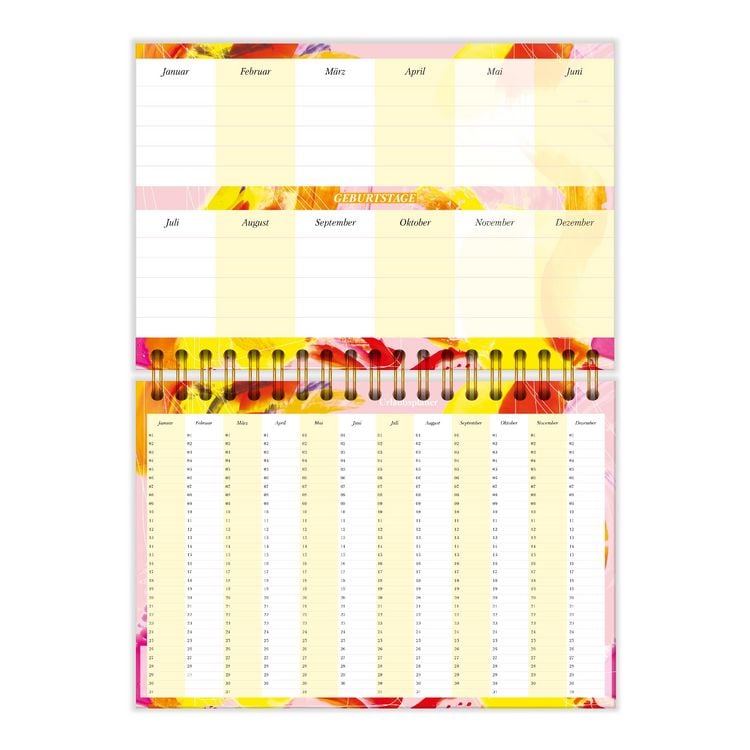Produktbild: Tischkalender 2024/2025 Der ideale Tisch-Organizer ohne Datum mit stabilem Hardcover und Spiralbindung aus der Art.Collection von Stay Inspired