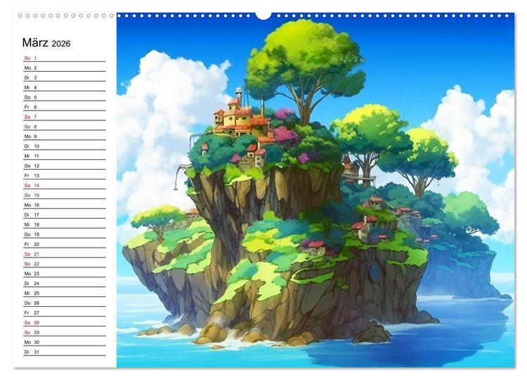 Produktbild: Anime Traumwelten (Wandkalender 2026 DIN A2 quer), CALVENDO Monatskalender