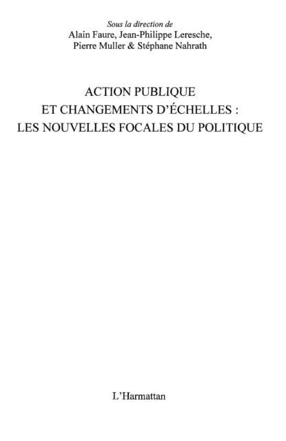 Produktbild: Action publique et changementd'echelles