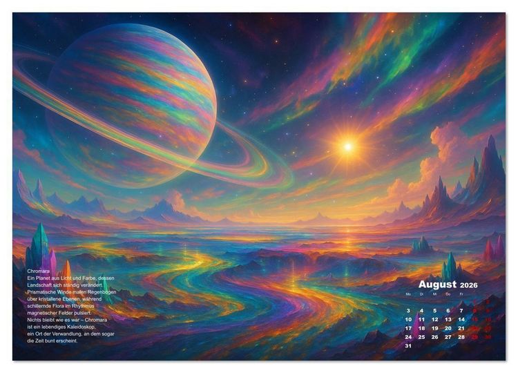 Produktbild: Phantastische Planeten (Wandkalender 2026 DIN A3 quer), CALVENDO Monatskalender