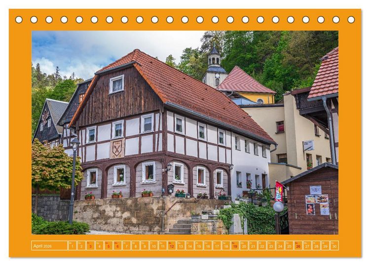 Produktbild: Umgebindeh&auml;user in der sch&ouml;nen Oberlausitz (Tischkalender 2026 DIN A5 quer), CALVENDO Monatskalender
