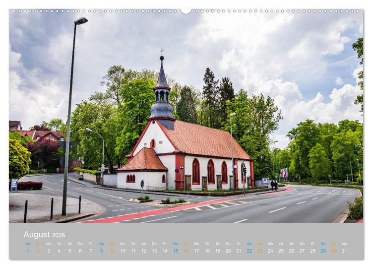 Produktbild: Kulmbach - zu F&uuml;&szlig;en der Plassenburg (Wandkalender 2026 DIN A2 quer), CALVENDO Monatskalender