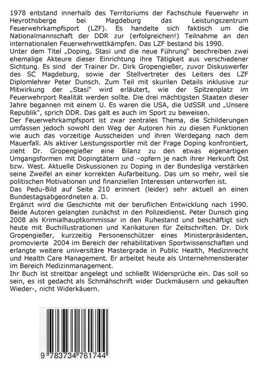 Produktbild: Doping, Stasi und die neue F&uuml;hrung