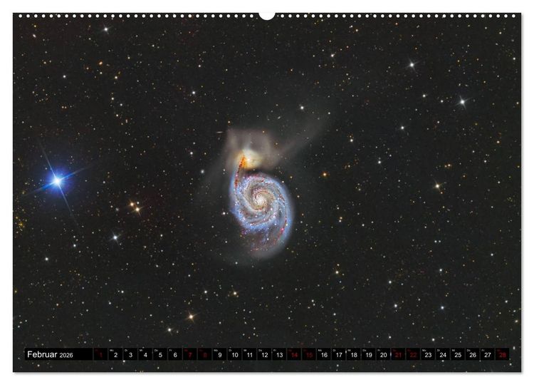 Produktbild: Galaxien des Nordhimmels (hochwertiger Premium Wandkalender 2026 DIN A2 quer), Kunstdruck in Hochglanz