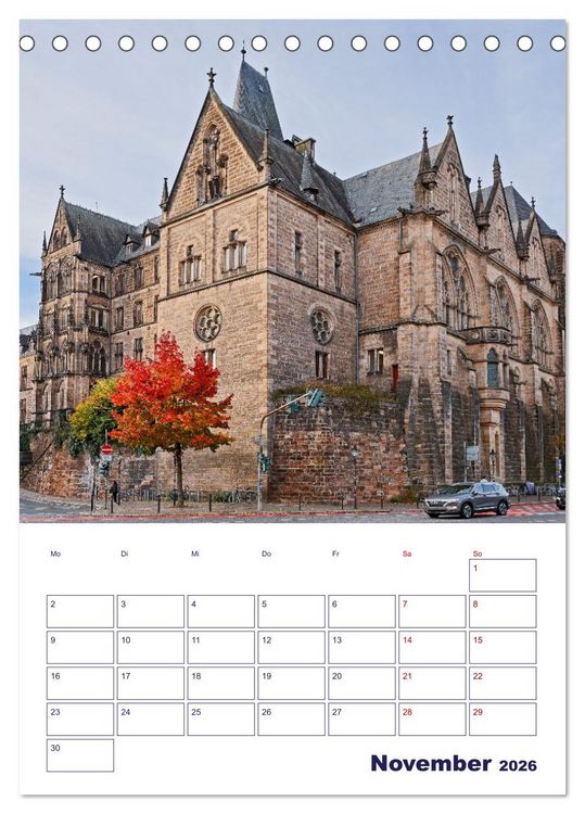 Produktbild: Marburg - Universit&auml;tsstadt mit Flair (Tischkalender 2026 DIN A5 hoch), CALVENDO Monatskalender