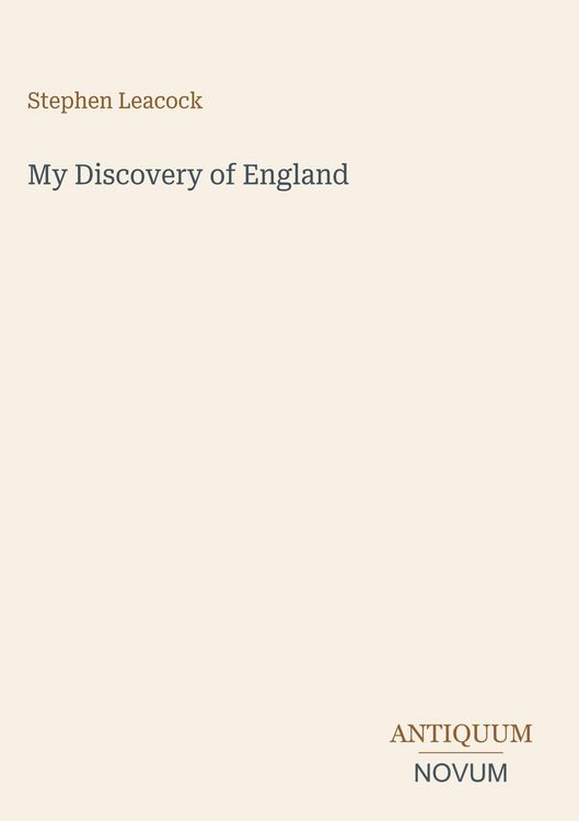 Produktbild: My Discovery of England