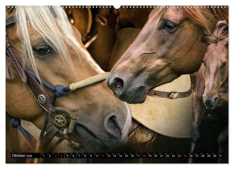 Produktbild: Western-Feeling (hochwertiger Premium Wandkalender 2026 DIN A2 quer), Kunstdruck in Hochglanz