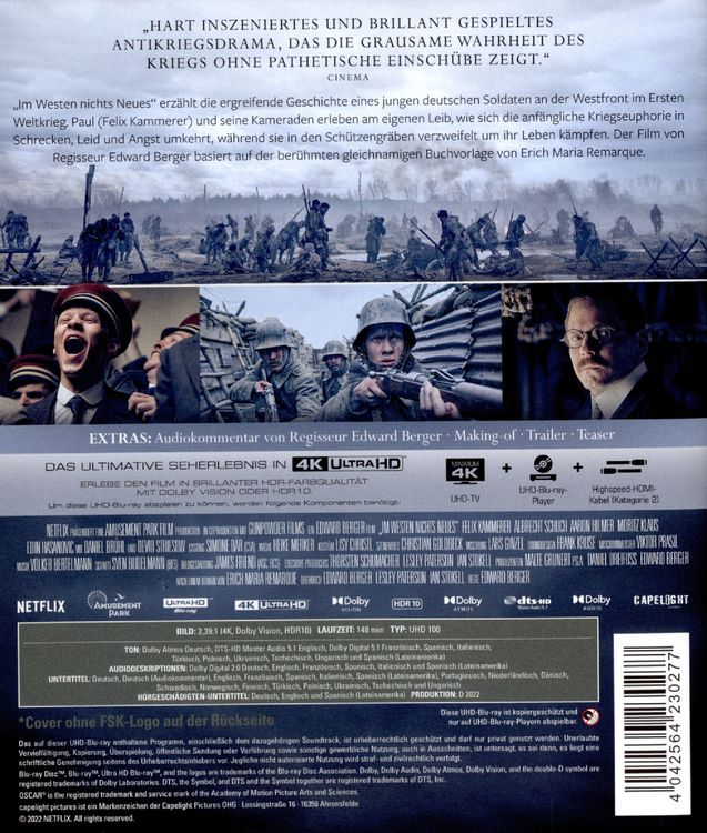 Produktbild: Im Westen nichts Neues (2022) (4K Ultra HD)