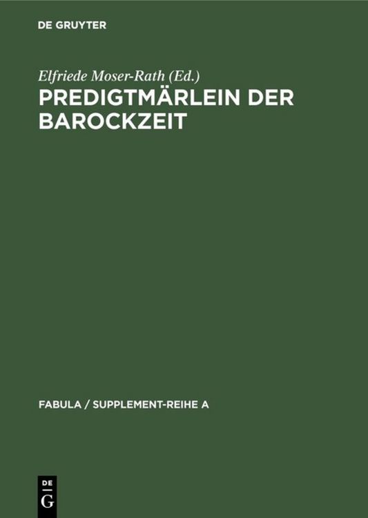 Produktbild: Predigtm&auml;rlein der Barockzeit