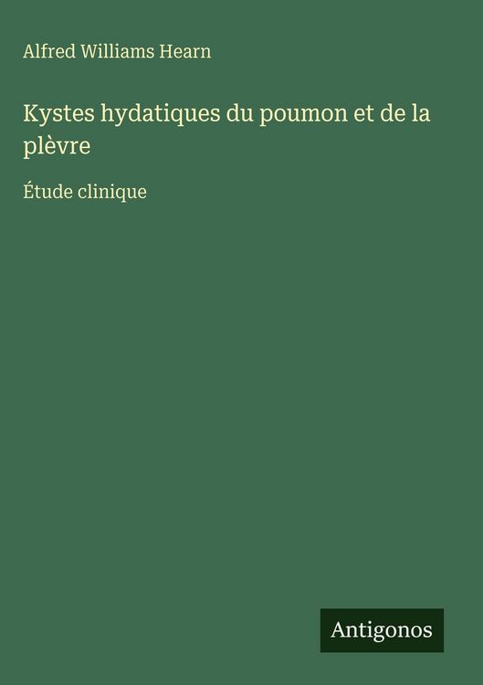 Produktbild: Kystes hydatiques du poumon et de la pl&egrave;vre