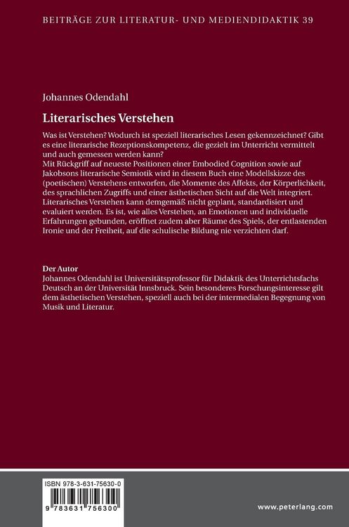 Produktbild: Literarisches Verstehen