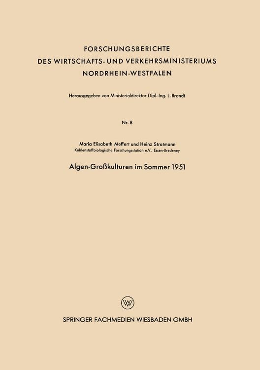 Produktbild: Algen-Gro&szlig;kulturen im Sommer 1951