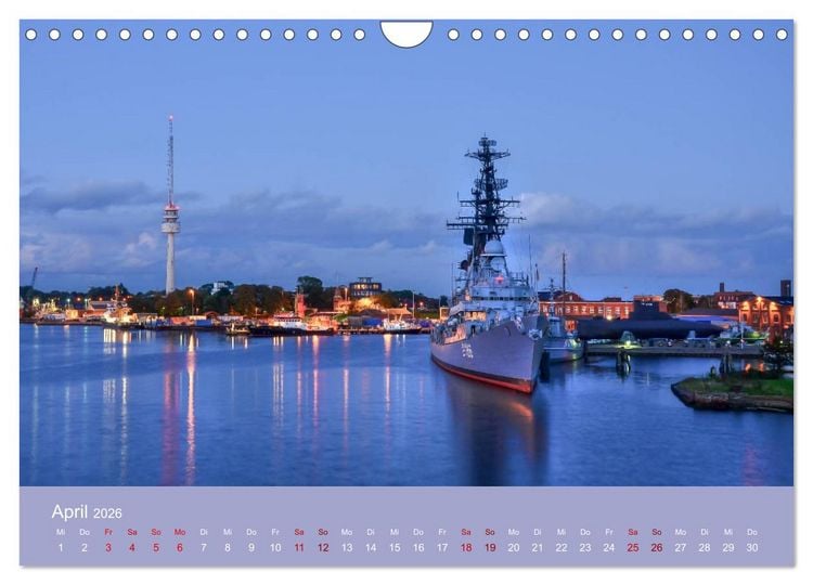 Produktbild: Wilhelmshaven - Sonne, K&uuml;ste und Meer (Wandkalender 2026 DIN A4 quer), CALVENDO Monatskalender