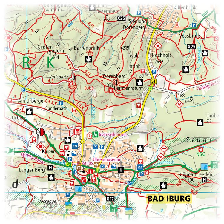 Produktbild: Bad Iburg - Bad Laer - Bad Rothenfelde - Bad Essen, Sassenberg - Warendorf 1:50 000