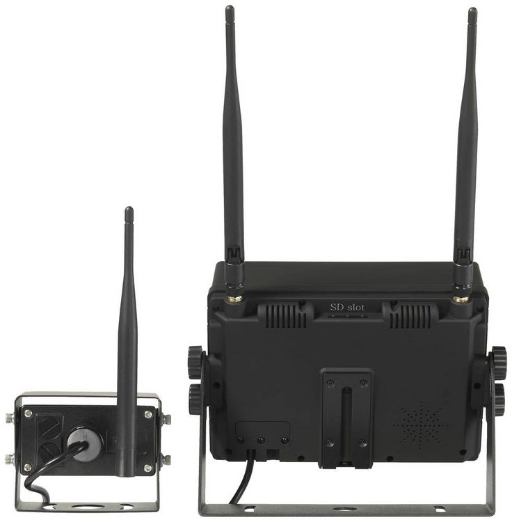 Produktbild: Renkforce RV2,4-7 R&uuml;ckfahrvideosystem 2 Kamera-Eing&auml;nge Schraubmontage Schwarz (matt)