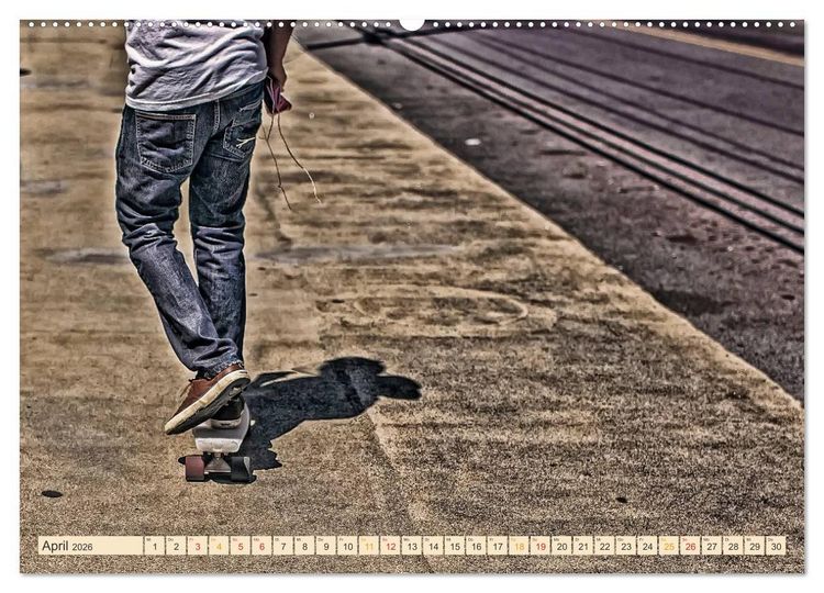 Produktbild: Skateboarding, so cool (Wandkalender 2026 DIN A2 quer), CALVENDO Monatskalender