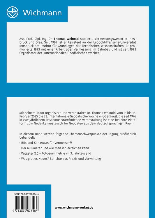 Produktbild: 23. Internationale Geod&auml;tische Woche Obergurgl 2025